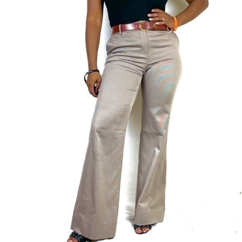 And camicie tan wide leg 10” rise pants size 29” W